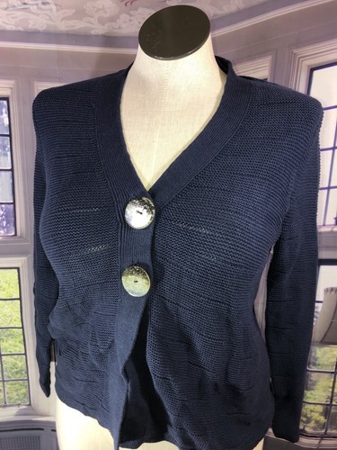 Jm Collection S NWT Black Two-Button Cardigan Sweater Black - Picture 9 of 9