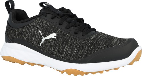 Puma Fusion Pro 377041-03 Puma Black Puma Silver Men Spikeless Golf Shoes - Picture 3 of 8