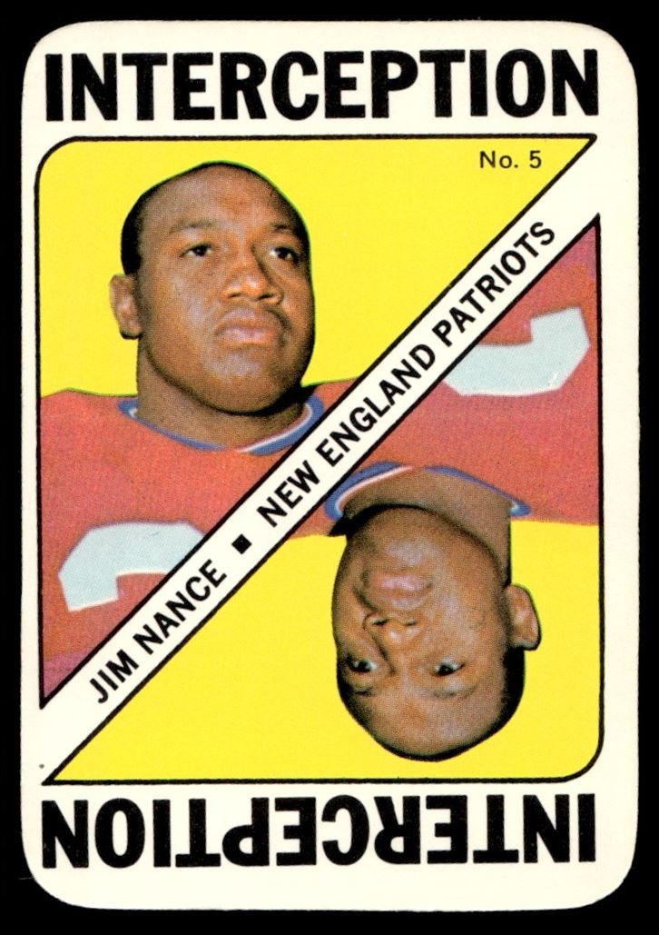 1971 Topps Game Inserts Nm Jim Nance New England Patriots #5