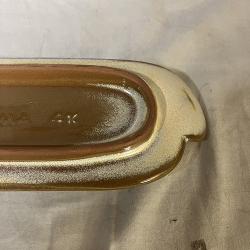 Vtg Frankoma Plainsman Brown & Beige Pottery Matte Glaze Butter Dish Free Ship! - Picture 11 of 11