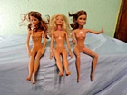 Barbie lot of 3 dolls 2009 articulated brown hair