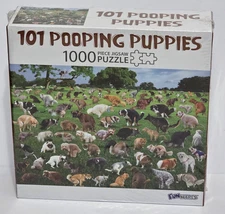 NEW 101 Pooping Puppies 1000 Piece Jigsaw Puzzle Funwares Dog Lover NIB Sealed