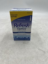 Refresh Optive Lubricant Eye Drops Sterile 60 Single-Use New In Box 3 Pack