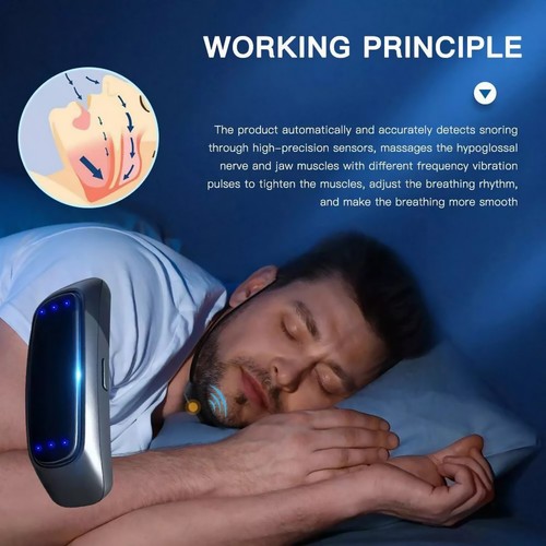 1pc Smart Snoring Stopper Sleep Aid Anti Snoring Chin Device Muscle Tightening - Bild 4 von 17