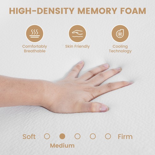 4 Zoll Memory Foam Ersatzmatratze für Schlafsofas und Couchbetten - Bild 6 von 20