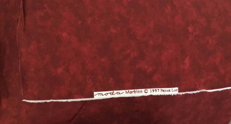 Vintage Moda Marbles by Patrick Lose Red Cotton Fabric 1-1/2 YARDS Batik Quilt - Image 2 of 4