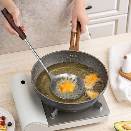 15 Inch Large Spatula Slotted Turner Soup Ladle 304 Stainless Steel Wok Spatula - Picture 3 of 12