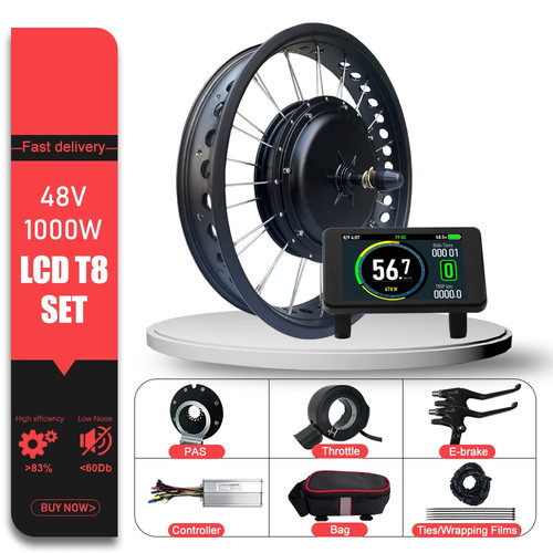 48V 1000W Front Hub Motor Wheel 20 24 26" 4.0 Tyre for Snow Ebike Conversion Kit - Picture 31 of 31