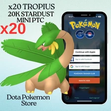 Pokemon x20 Non Shiny Regional Tropius 20k Stardust Mini PTC Read Descriptn