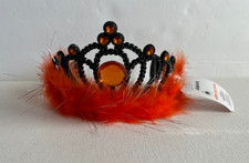 Claire's Halloween - Girls Orange Boa Tiara - Crown Vintage Princess