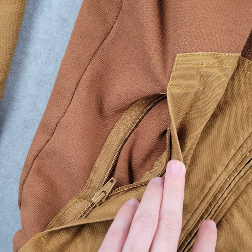 Felpa con cappuccio zip robusta coda di rondine donna S pannelli tela lavoro full zip - Foto 7 di 9