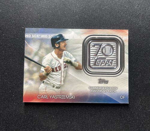 Patch commemorativa 70° anniversario Topps 2021 serie 2 Carl Yastrzemski! - Foto 2 di 3