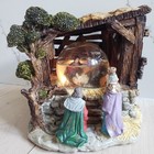 Lighted Nativity Scene Water Globe 9" x 10" Stable with Wise Men MCM Design