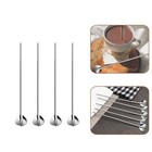  4 Pcs Strohlöffel Aus Edelstahl Wiederverwendbarer Strohhalm Metall Strohhalme