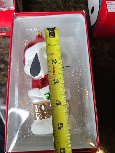 Peanuts Ornaments (3) Large Kurt Adler Charlie Brown Lucy Snoopy 5" Boxed NOS - Picture 3 of 13