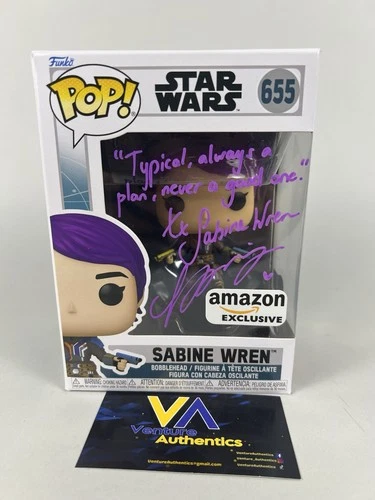 Natasha Liu Bordizzo Signed Sabine Star Wars Funko Pop w/ Beckett WITNESSED COA
