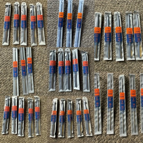 Apfel Häkelnadel - 15 cm Länge - 2 mm - 8 mm - Aluminium - Bild 1 von 9