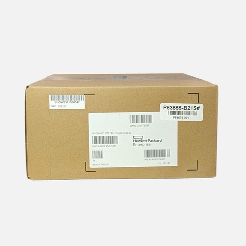 P54679-001 HPE 20TB SATA 6G 7.2K LFF SC 512e MV HDD P53555-B21- NEW F/S - Picture 2 of 5