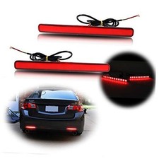 48-SMD LED Bumper Reflector Lights Compatible with 2009 2010 2011 2012 Red Lens