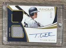 2018 Panini Immaculate Collection #RDM-TW Tyler Wade Dual Materials AUTO #/99