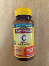 Nature Made Vitamin C 500mg with Rose Hips 130 Caplets Immune Support