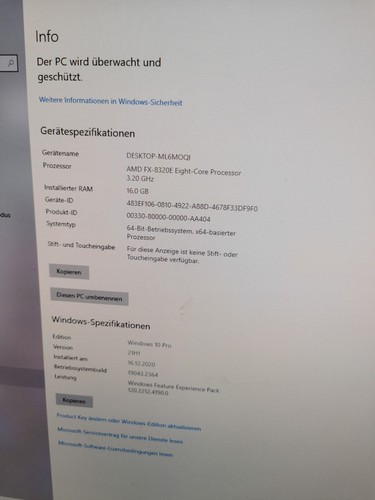 Gaming PC AMD 16 GB 250 GB SSD mit Dell Monitor und Tastatur, Maus, Boxen - Bild 15 von 17