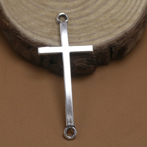20pcs Alloy Pendant Necklace DIY Cross Jewelry Gift for Men and Women (Silver) - Picture 10 of 12