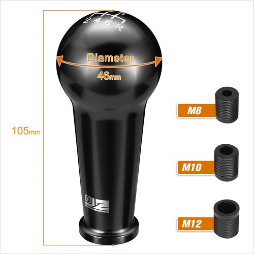 Perno de cambio de bola de aluminio J2 ajuste 6 velocidades MT con palanca de cambios M8 M10 M12 negra - Imagen 5 de 7