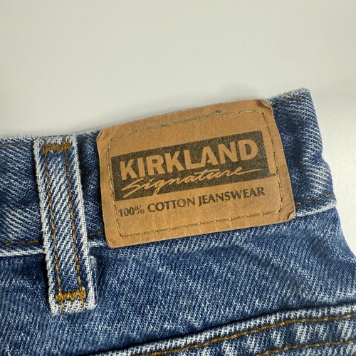 Jeans Kirkland Signature uomo 36x34 blu denim vita alta vestibilità rilassata gamba dritta - Foto 9 di 9