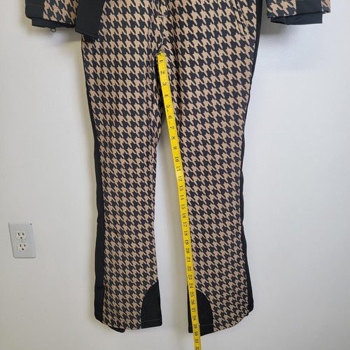 Traje de esquí de una pieza Gsou Snow para mujer ajustado elástico piel sintética tostado pata de gallo S - Imagen 17 de 24