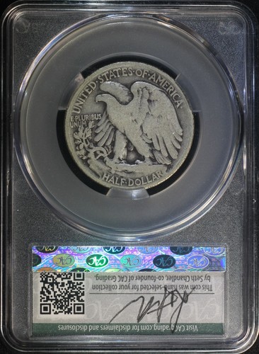 1921 D Walking Liberty Half Dollar CACG G06 Key Date WitterBrick Silver Label - Picture 2 of 2