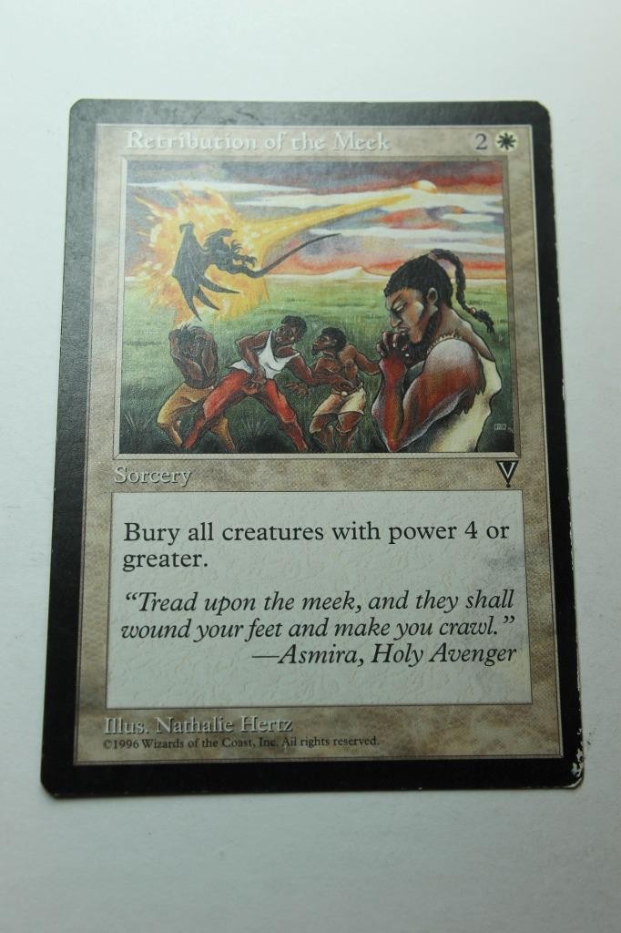 MTG Retribution of the Meek x1- -Visions-Mod/Hvy Play