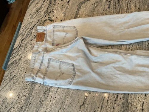 Vintage Levis 569 Loose Straight Light Wash Blue Jeans 34 x 32 - Bild 2 von 7