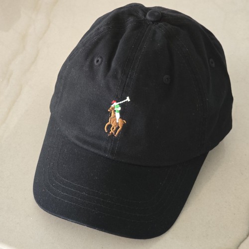 Polo Ralph Lauren Herren OS Baumwolle Chino verstellbar Baseball Kappe schwarz braun Pony - Bild 8 von 13