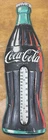 Rare Vintage 1960’s 29” Tall Metal Coca-Cola Bottle Sign - Thermometer Broken