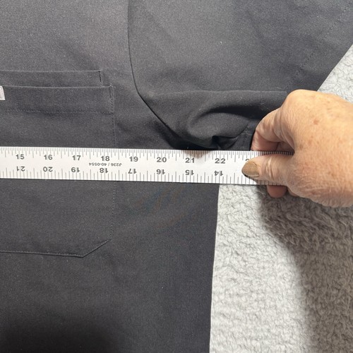 FIGS Scrub Top Short Sleeve Men’s Medium Black Technical Collection Medical - Picture 2 of 5