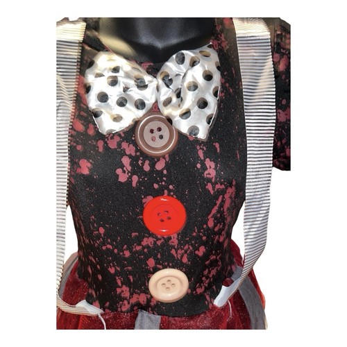 Kostüm Geist Halloween Kinder Kinder Gr. Large 12 14 Killer Clown Puppe Grusel - Bild 7 von 12