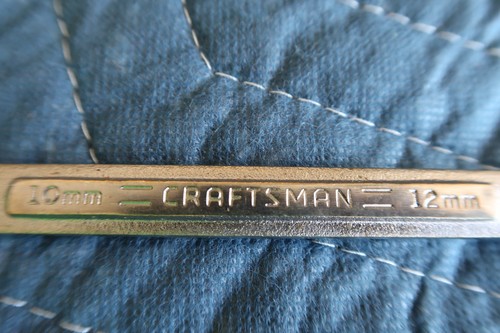 Vintage Craftsman 10mm X 12mm VA 44176 Flare Nut Wrench USA Great Shape! see pic - Foto 8 di 8