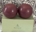 New ListingPartyLite Mulberry Ball Candles 3” Q3629 Set of 2 Lot New Nib Retired Fruit Htf