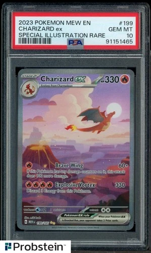 2023 POKEMON MEW EN-151 #199 CHARIZARD EX SPECIAL ILLUSTRATION RARE PSA 10