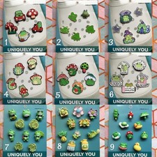 Crocs Handmade jibbitz 5pc frog froggy ribbit lotus lily resin shoe charms set