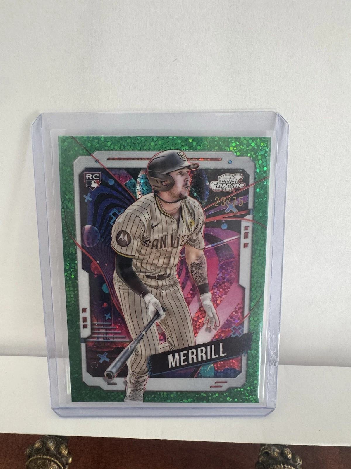 2024 Topps Cosmic Chrome - Jackson Merrill Green Space Dust Refractor /75 (RC)