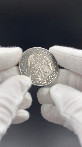MEXIKO 1877 SILBER 8 REALES MÜNZE - GUANAJUATO STEMPELGLANZ - Video 1 von 1