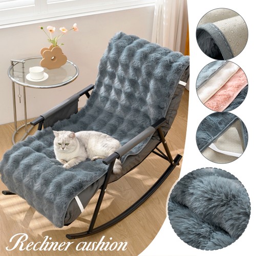 Faux Rabbit Fur Recliner Cushion Thickened Anti Slip Office Naps Seat Cover - Picture 2 of 16