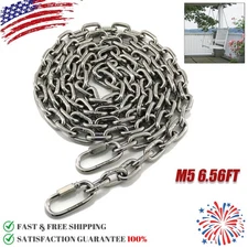 6.56ft M5 Stainless Steel Chain M5 Roller Chain Industrial Rope Chain Set
