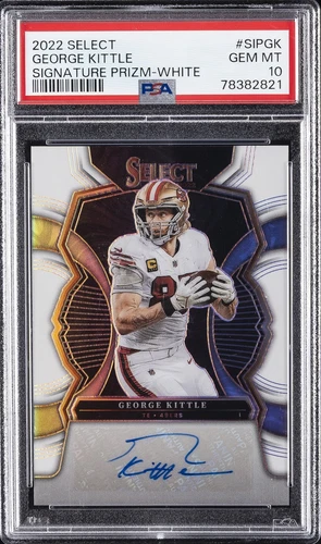 2022 PANINI SELECT SIG PRIZM WHITE #SIPGK GEORGE KITTLE 24/30 PSA 10