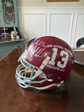 Nick Saban Authored Authentic Collectible Football Helmet- 2009 National Champs
