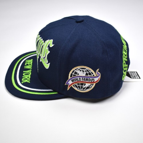 Supreme NEW YORK Embroidered Snapback 6-Panel Hat Navy SS25 Seahawks AUTHENTIC - Picture 3 of 6