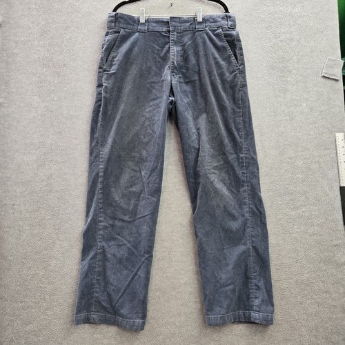 Dickies Men Pants 34X32 Blue Chino Corduroy Regular Fit 30" Inseam