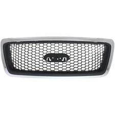 Grille For Ford F-150 2006-2008 XLT with Appearance Package Chrome with Black